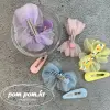 New Korean-style netted princess bow fabric hair clip, sweet girl side clip, cute children's bb hair clip accessory Application Scenario